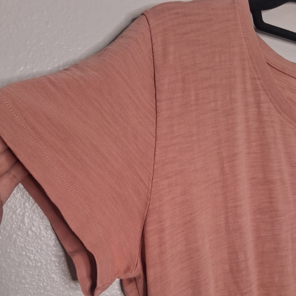 Nation LTD Kacy Combo Dress Pink Glaze Short Smocked Designer Boho Summer Size M - Picture 7 of 15